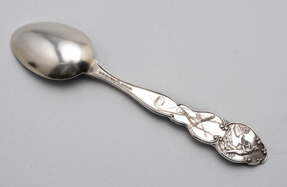Nome Alaska Struck It Rich Sterling Silver Souvenir Spoon - L.W. Suter, Mayer Bros, Nome Gold Miner